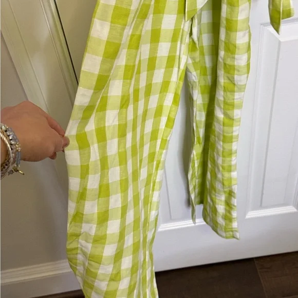 House of Harlow xs Green Gingham Jumpsuit - Picture 6 of 7